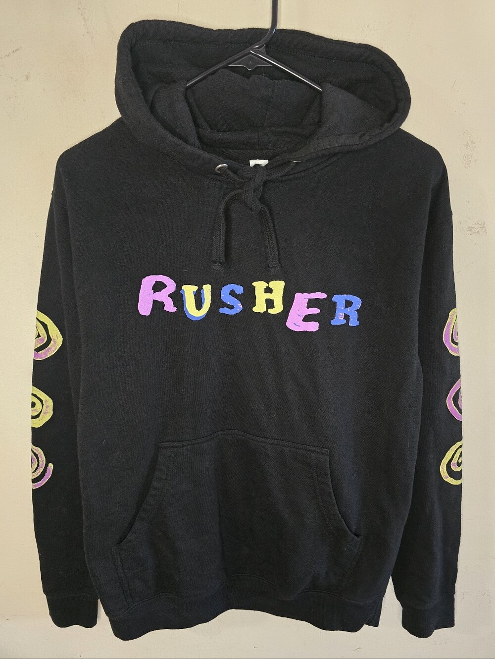 Big Time Rush Rusher Hoodie Black S Graphic BTR Band Merch Pullover Sweatshirt